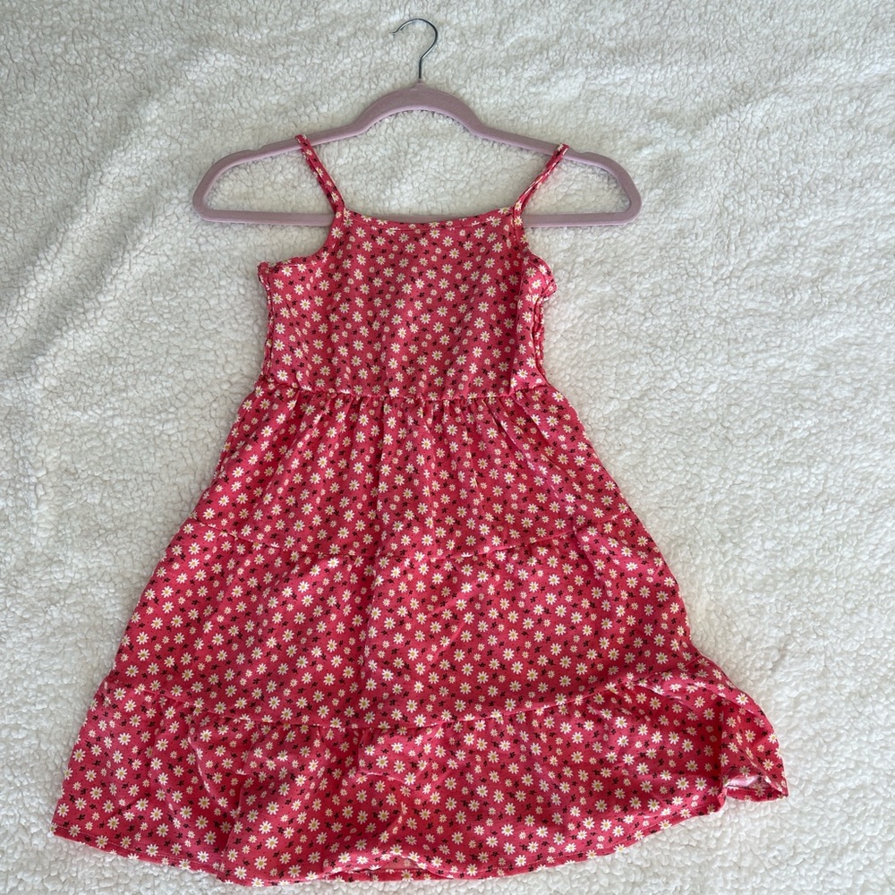 Floral Red Kids Dress